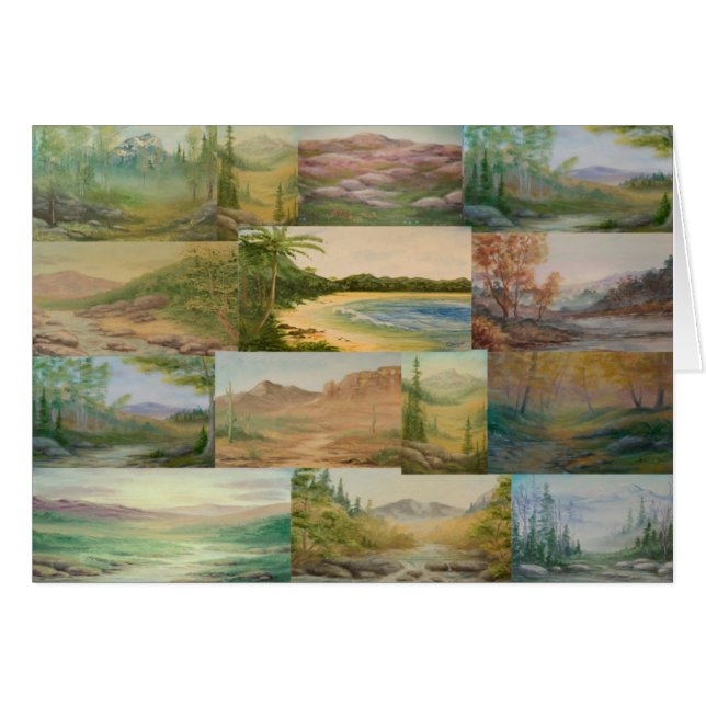 Carte de collage de paysage (Devant horizontal)