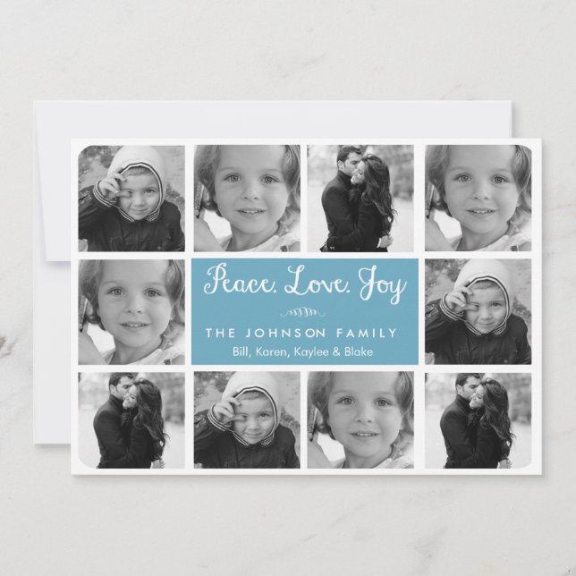 Carte de collage de photos de Noël | Vacances (Devant)