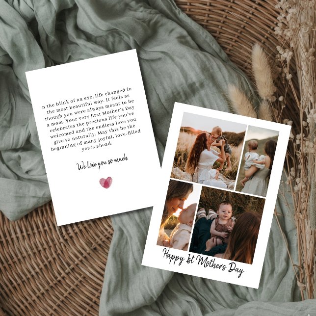 Carte de collage de photos pour la fête des mères  (Créateur téléchargé)