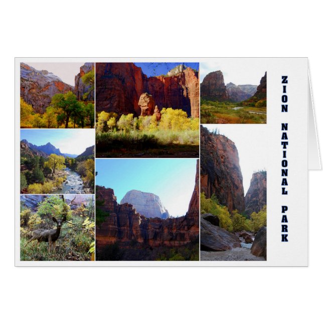 Carte de collage du parc national Zion (Devant horizontal)