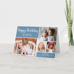 Carte de collage photo de la PAPA d'anniversaire B