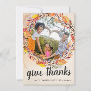 Carte de collage photo de Thanksgiving Abondance