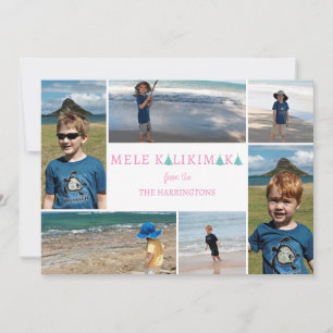 Carte de collage photo Mele Kalikimaka pour Noël