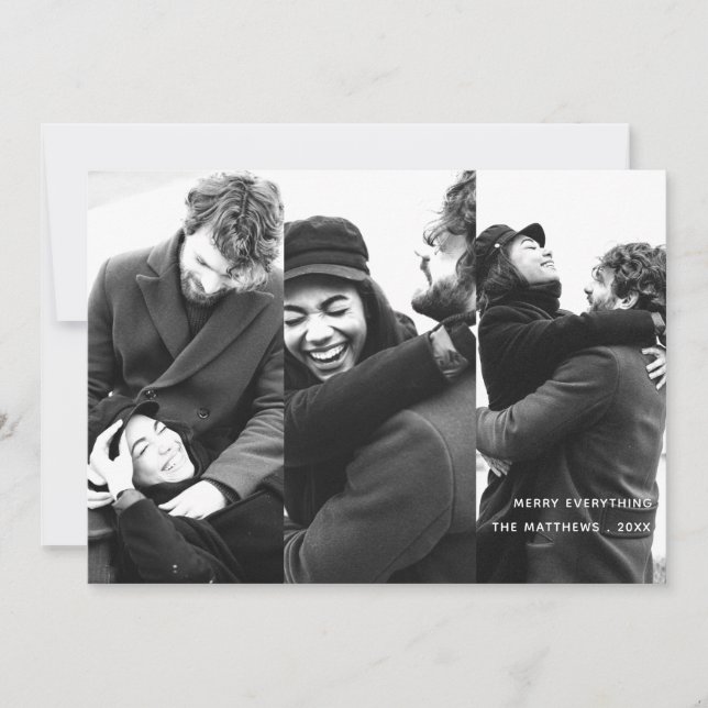 Carte de collage photo minimaliste moderne (Devant)