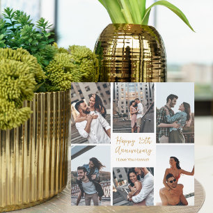 Carte de collage photo romantique personnalisée