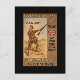 Carte de collection WW1 1914 AUSTRALIA PROPAGANDA