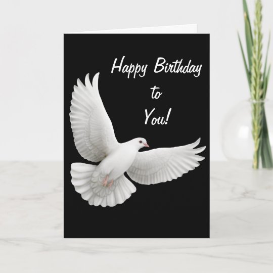 Carte De Colombe De Blanc De Joyeux Anniversaire Zazzle Fr
