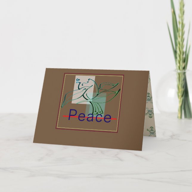 Carte de colombe de paix ici maintenant (Devant)
