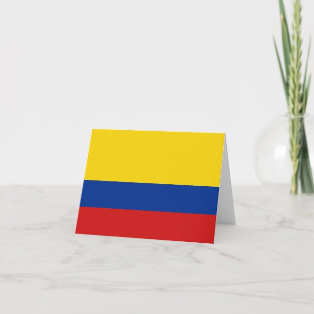 Carte de Colombie avec drapeau (Devant)