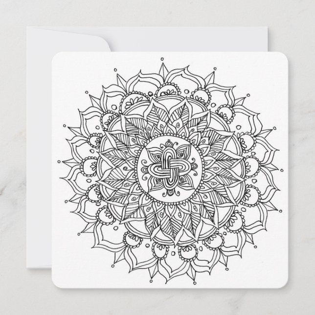 Carte de coloration Mandala par Harmony (Devant)