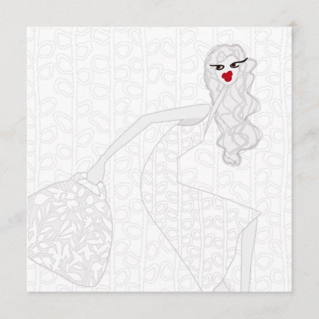 Carte de coloriage de fille heureuse dansant (Devant)