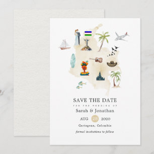 Carte de Columbia Cali Destination Wedding
