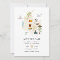 Carte de Columbia Cartagena Destination Wedding
