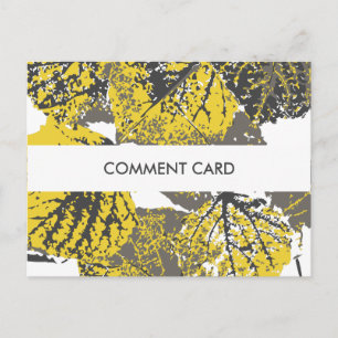 carte de commentaire aspen feuilles