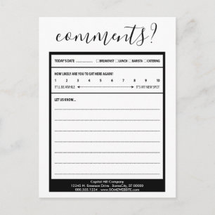 carte de commentaire de liste de diffusion