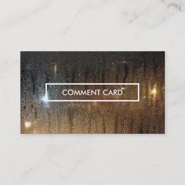 carte de commentaire de pluie automne (Devant)