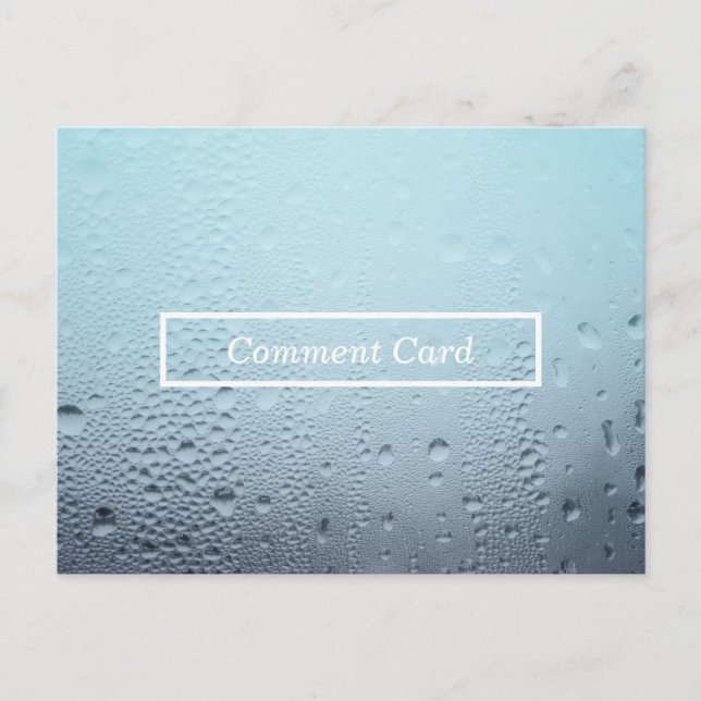 carte de commentaire en verre dépoli (Devant)