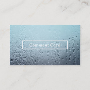 carte de commentaire en verre vapeur