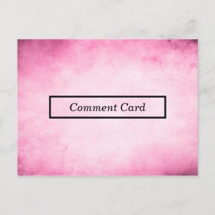 carte de commentaire parchemin rose