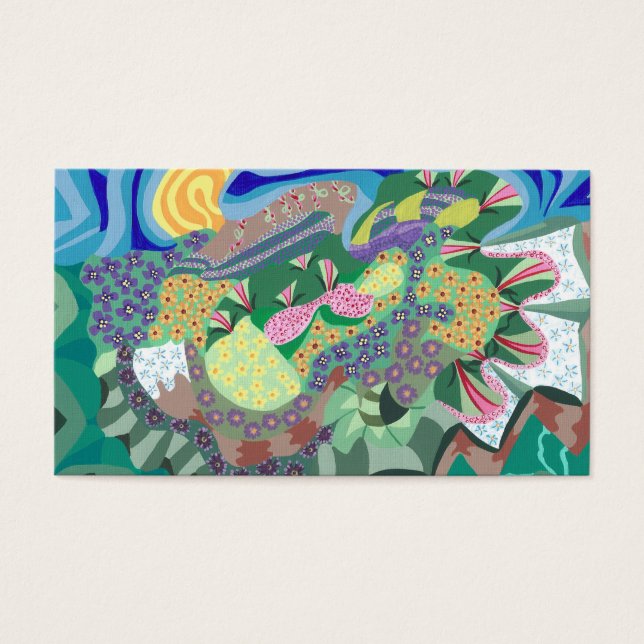 Carte de commerce Abstraite Flower Garden Artist (Devant)