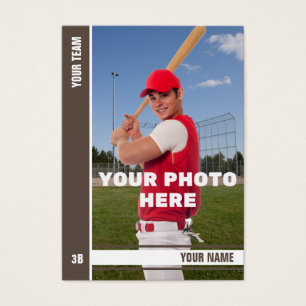 Carte de commerce de baseball Brown bande - Statis