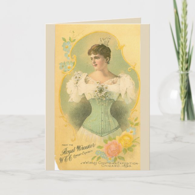 Carte de commerce de corset victorien (Devant)