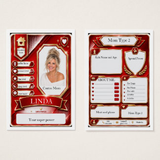 Carte de commerce de maman dans Baddie Blaze rouge