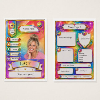 Carte de commerce de maman dans une explosion arc-