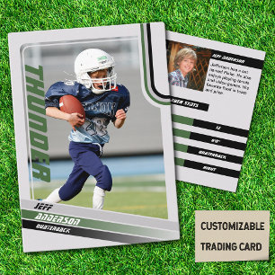 Carte De Commerce Green American Football Pour Enf