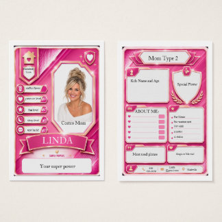 Carte de commerce Maman en jolie rose flamboyante
