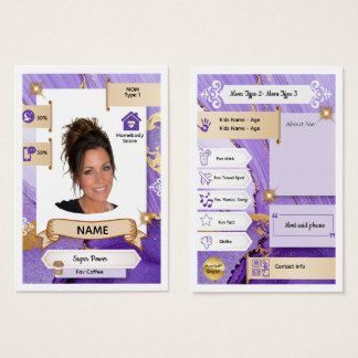 Carte de commerce Maman en Luxe Violet