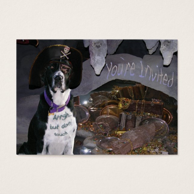 Carte de commerce "Partage" de Chien de Scuba (Devant)