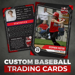 Carte de commerce Red & Black Pro Baseball