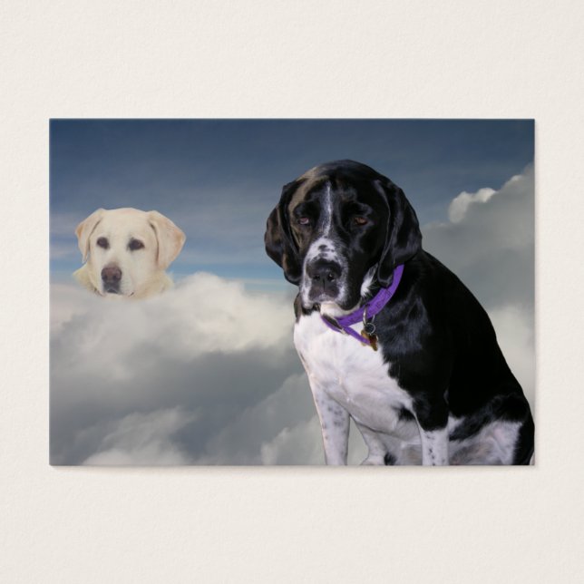 Carte de commerce "Sympathy" Chien de Scuba (Devant)