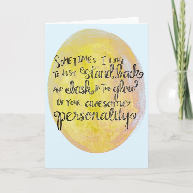 Carte de compliment général "Votre personnalité gé (Devant)