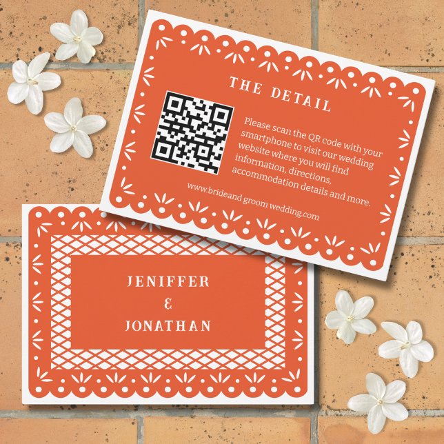 CARTE DE COMPOSANTE ORANGE PAPEL MEXICAIN PICADO (Créateur téléchargé)