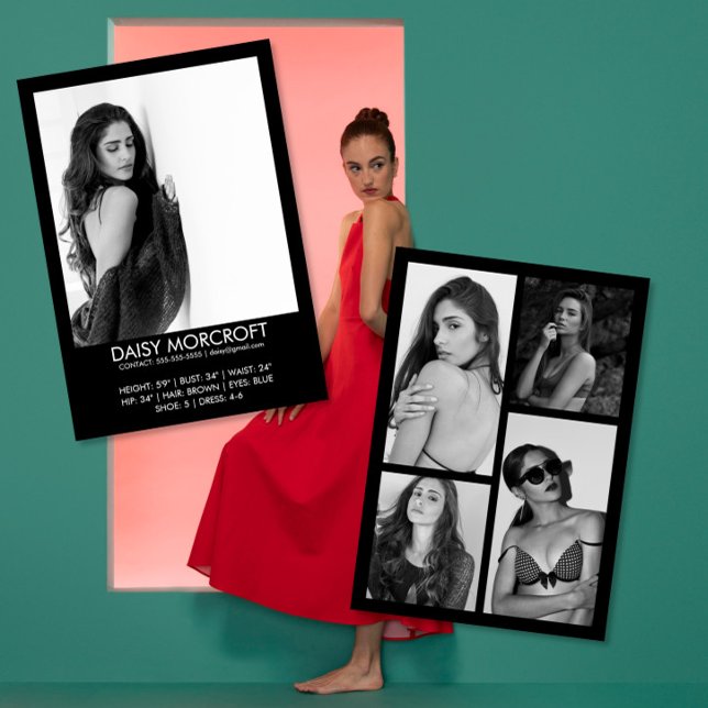 Carte de composite photo de modèle professionnel m (Créateur téléchargé)