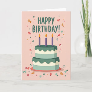Carte de conception de friandises d'anniversaire