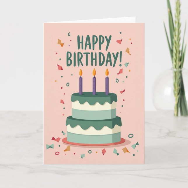 Carte de conception de friandises d'anniversaire (Devant)