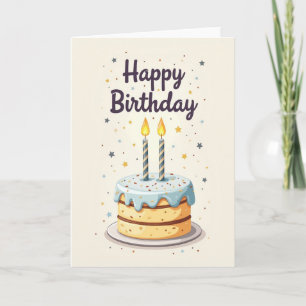 Carte de conception de gâteau d'anniversaire