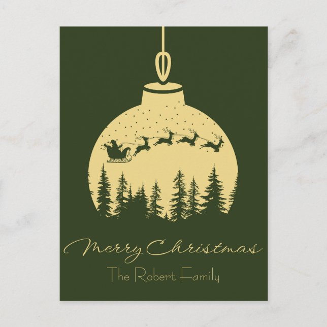 Carte de conception d'ornements de Noël personnali (Devant)