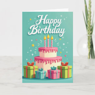 Carte de conception graphique pour anniversaire