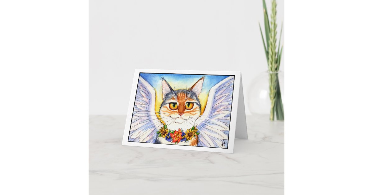 Carte De Condoleance De Chat D Ange Zazzle Fr