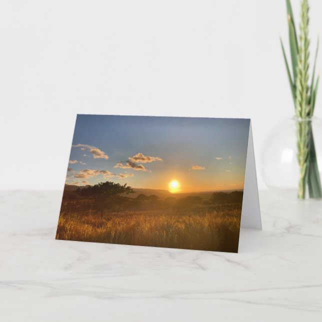 carte de condoléances au coucher du soleil (Devant)