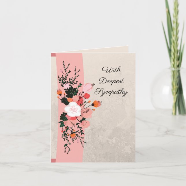 Carte de condoléances avec profonde sympathie (Devant)