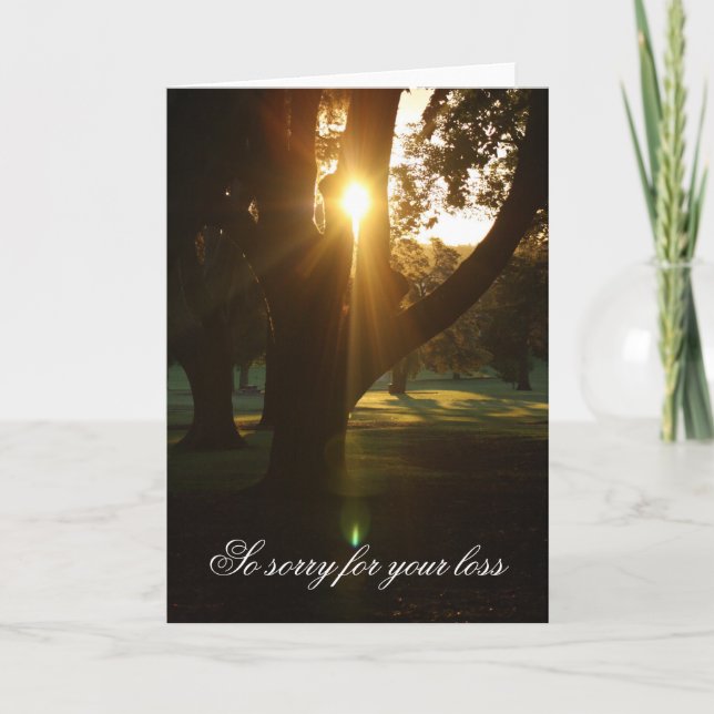 Carte de condoléances Beau coucher de soleil (Devant)