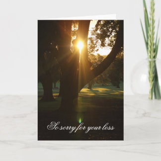 Carte de condoléances Beau coucher de soleil
