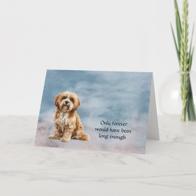 Carte de condoléances Brown Lhasa Apso (Devant)