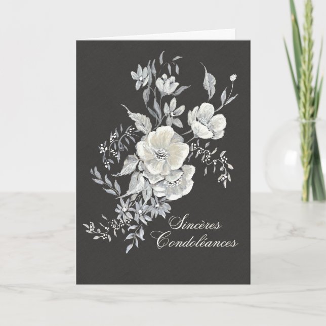 Carte de Condoléances de l’Anémone Blanche (Devant)