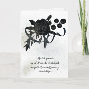 Carte de condoléances élégante - On vit deux fois